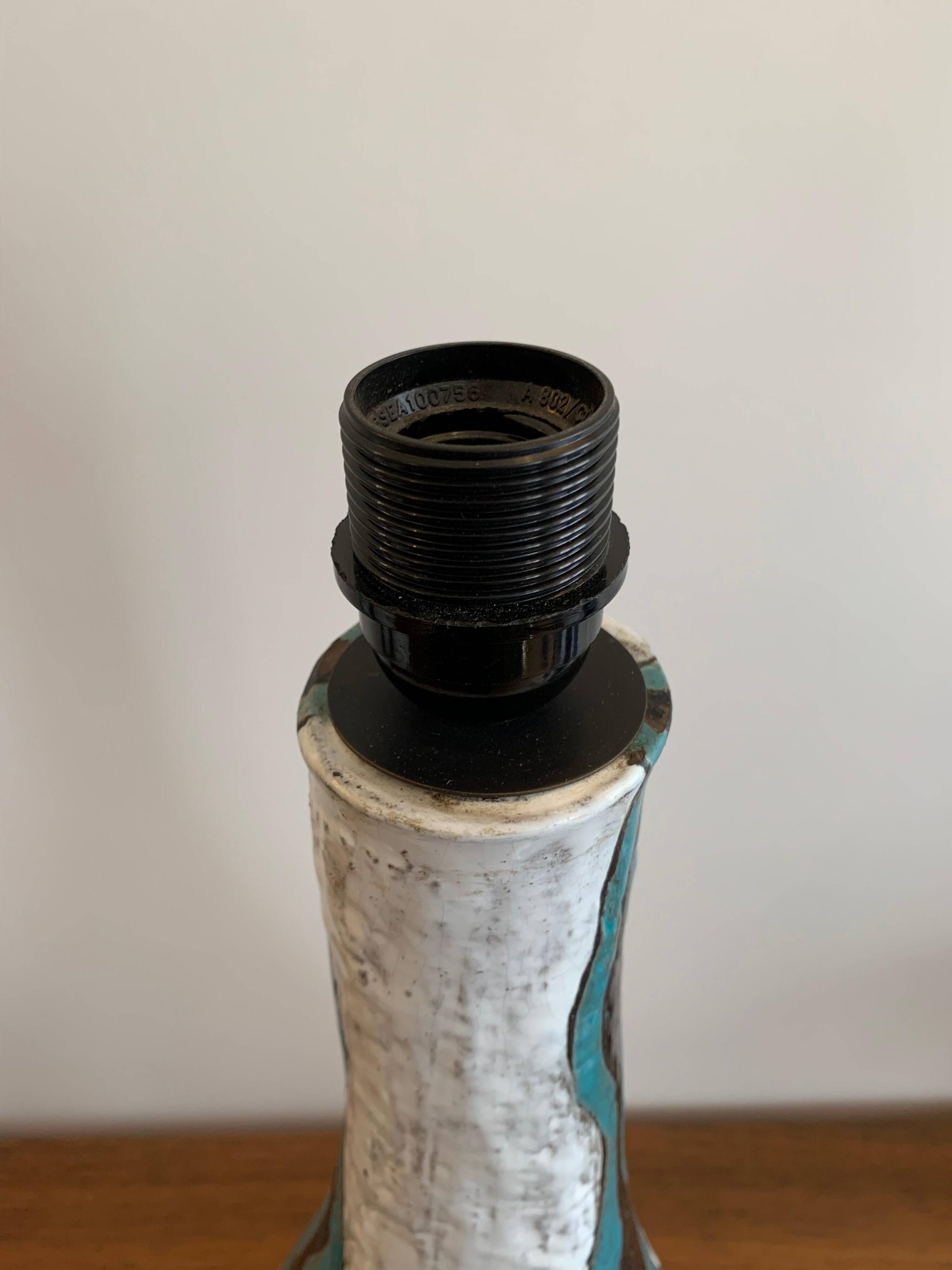 Asymmetrical ceramic lamp Vallauris France 1950, signed, unique