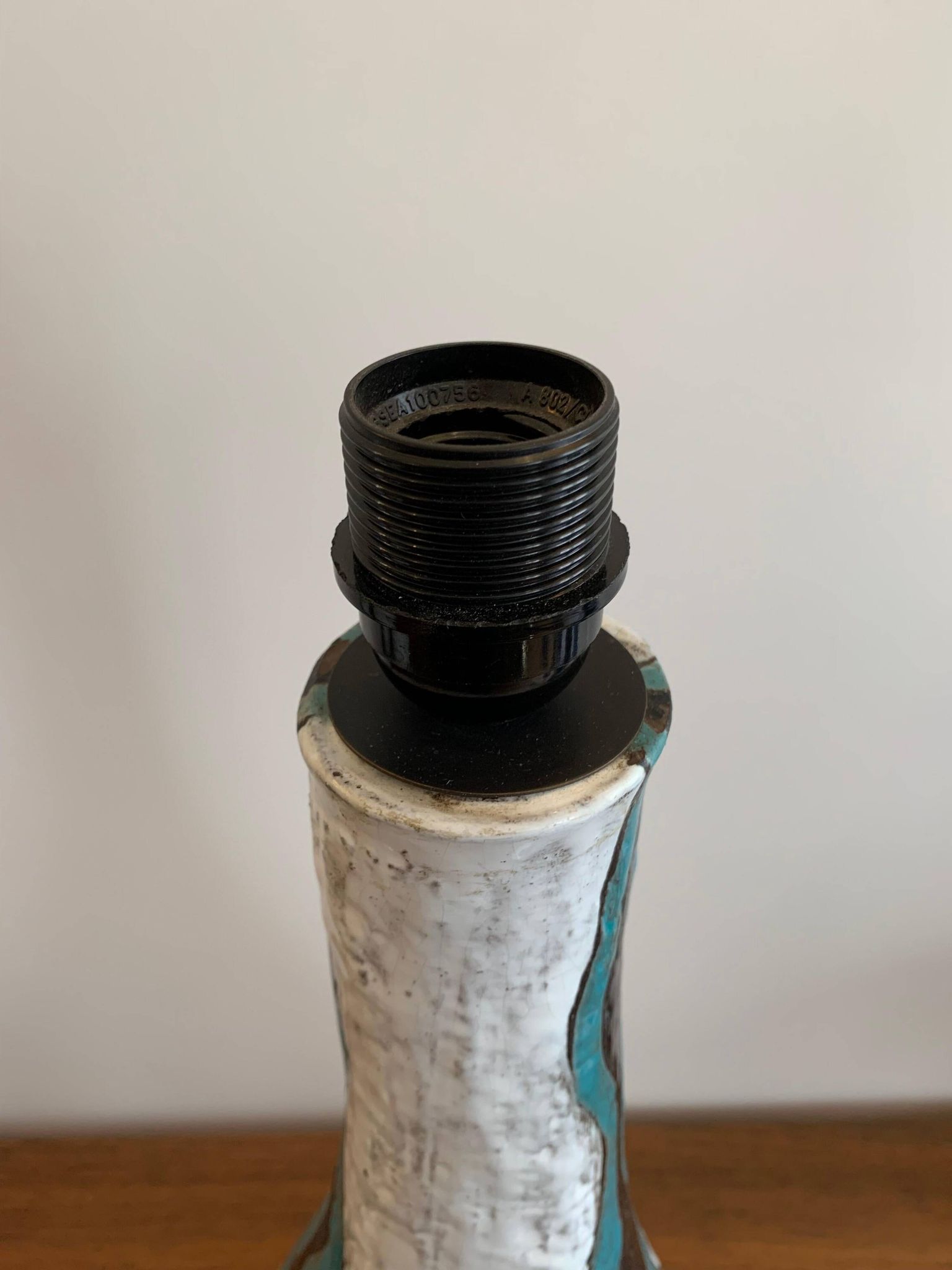 Asymmetrical ceramic lamp Vallauris France 1950, signed, unique
