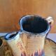 Modernist pitcher in glazed ceramic with pinched beak from Accolay