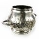 Art Nouveau sugar bowl, silver-plated brass, Germany, early 20th century