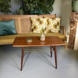 Scandinavian teak barrel-shaped coffee table 1960