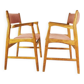 A pair of Mid Century desk chairs, Denmark, 1970s.