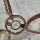 Wrought iron garden table pedestal 1900s