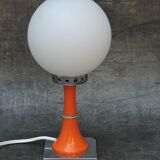 Vintage bedside lamp design orange 1960