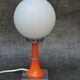 Vintage bedside lamp design orange 1960