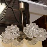 Suspension with six glass Lampshade cut, 60 years
