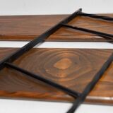 Wall shelf string 1960 3 solid wood tops black and brown