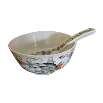 Porcelain bowl and spoon