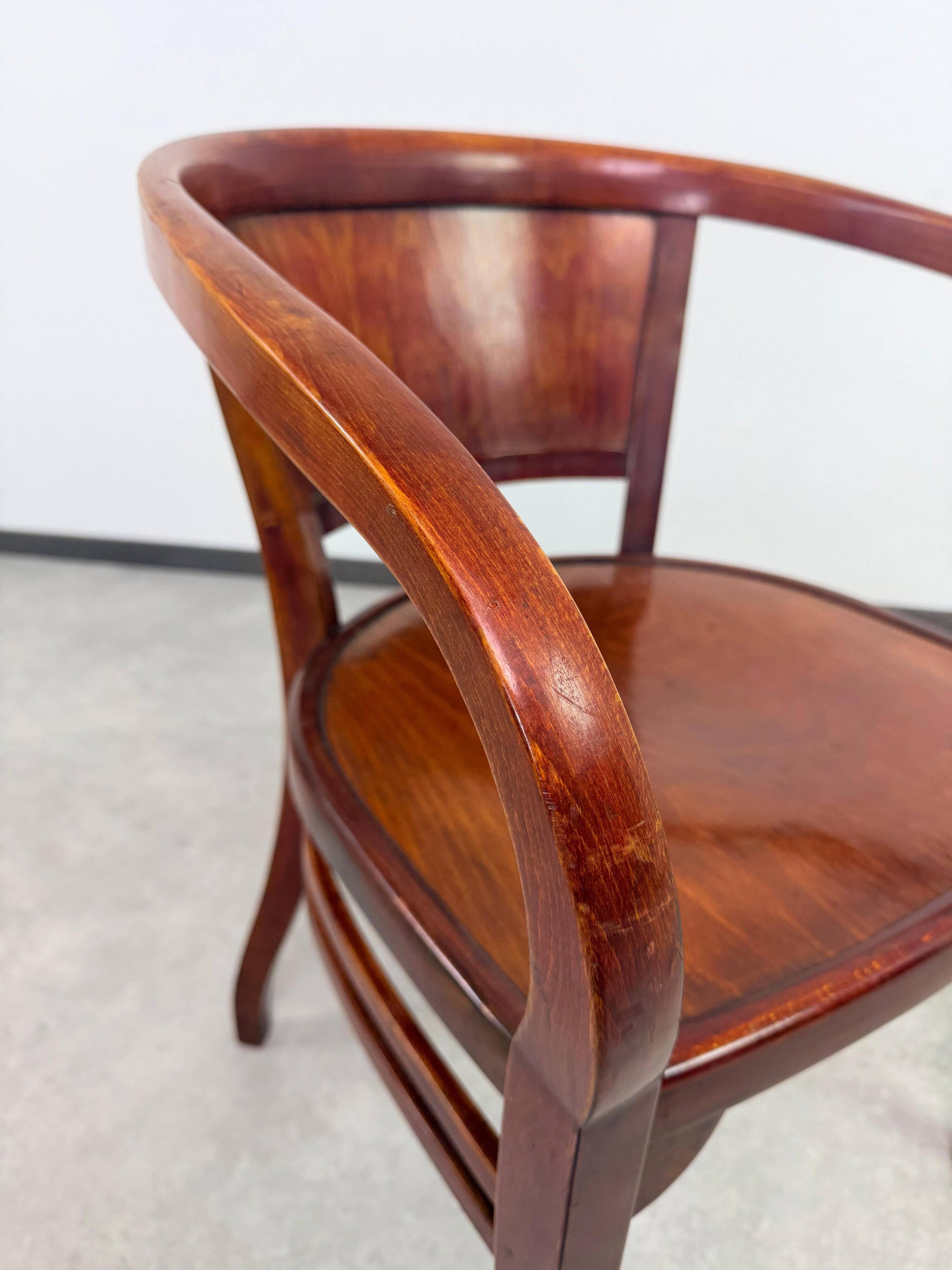 Extremely rare armchair no. 6521 by Otto Wagner for Thonet