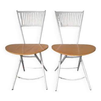 2X Vintage Folding Chairs From Fly Line (Set)