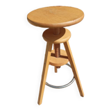 Stool solid wood adjustable metal painter