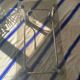 70s glass and chrome metal coffee table