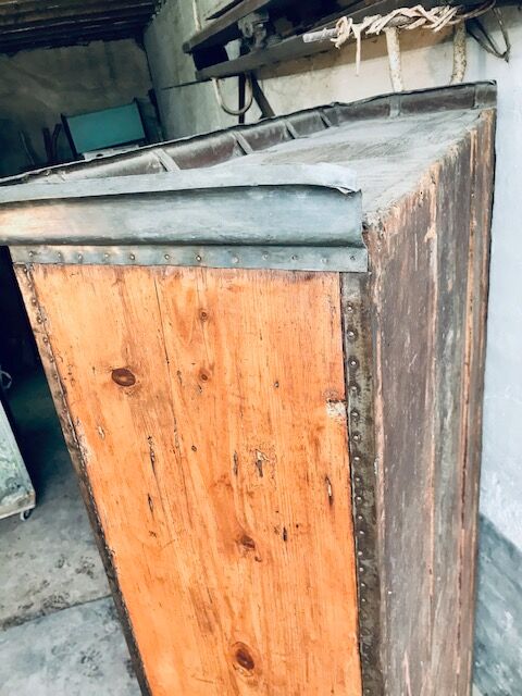 Wood and zinc cabinet
