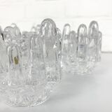 Sunflower Glass Candle Holders, Göran Wärff for Kosta Boda, Sweden, 1970s, Set of 3