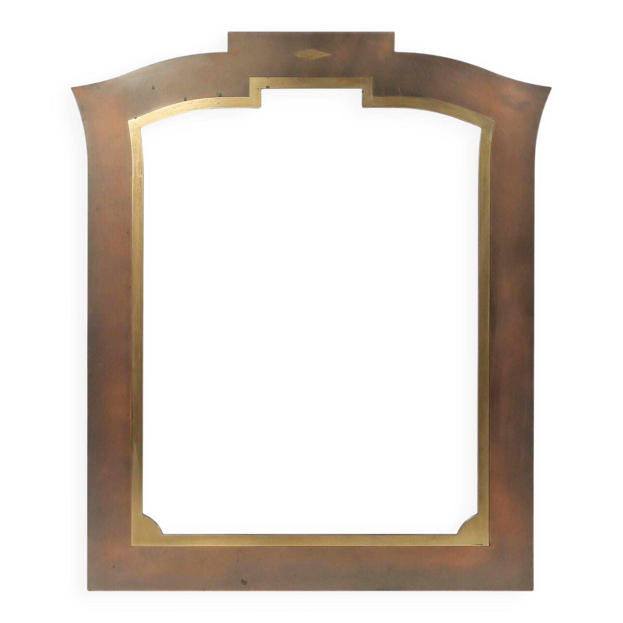 Miroir graphique de Belgo Chrome, Belgique, années 1980.