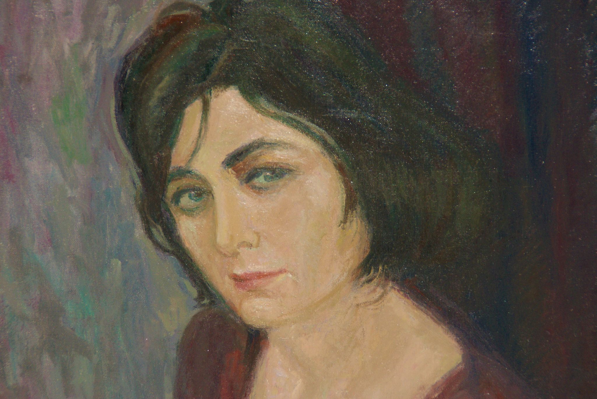 Oil on canvas "portrait of a young polish woman"