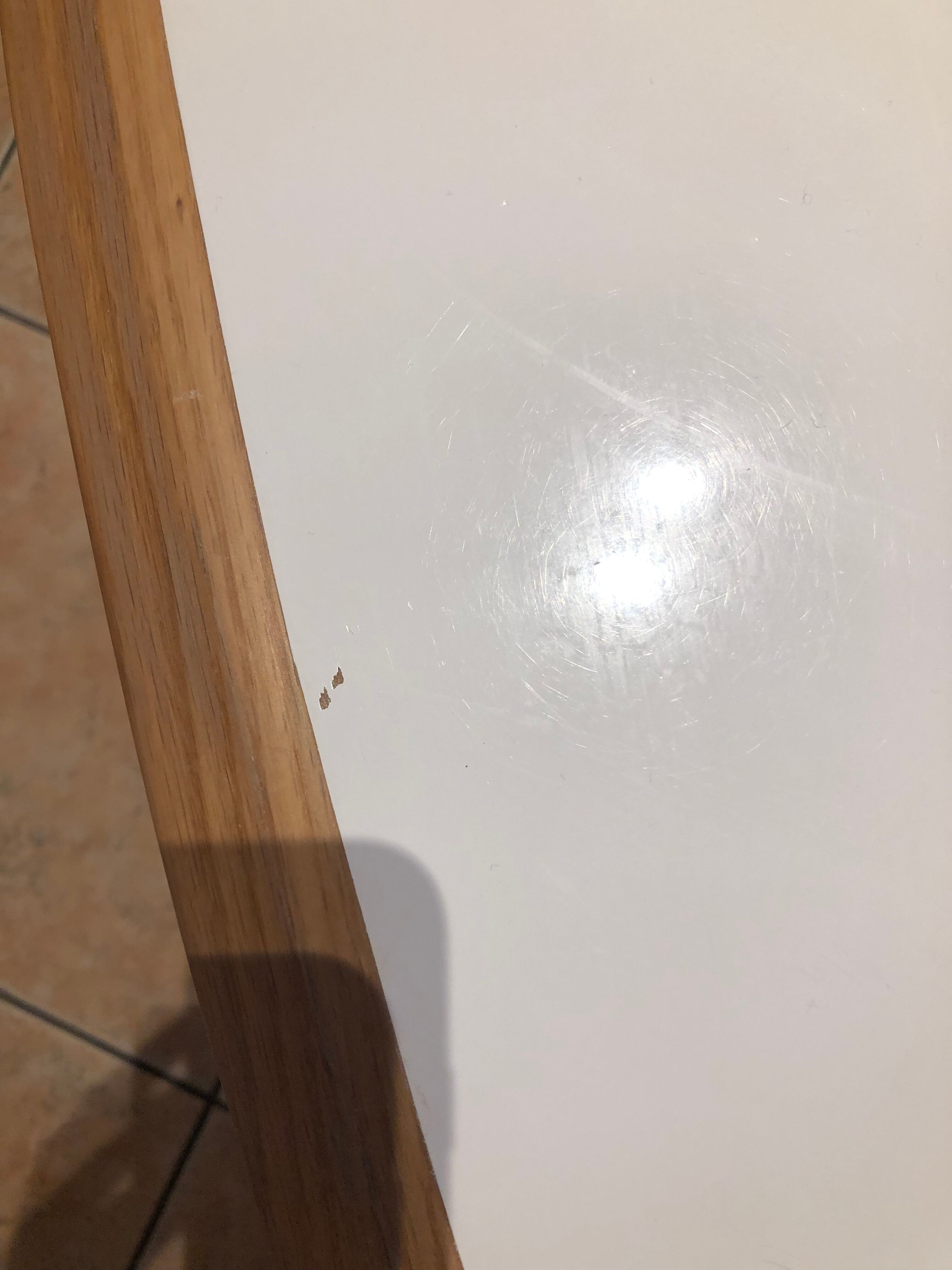 Coffee table small red edition white lacquer