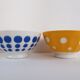 Set 2 polka dot bowls