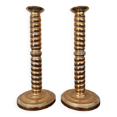 Pair of brass candlesticks