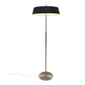 Van De Heg design floor lamp chrome / ribbed black shade