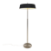 Van De Heg design floor lamp chrome / ribbed black shade