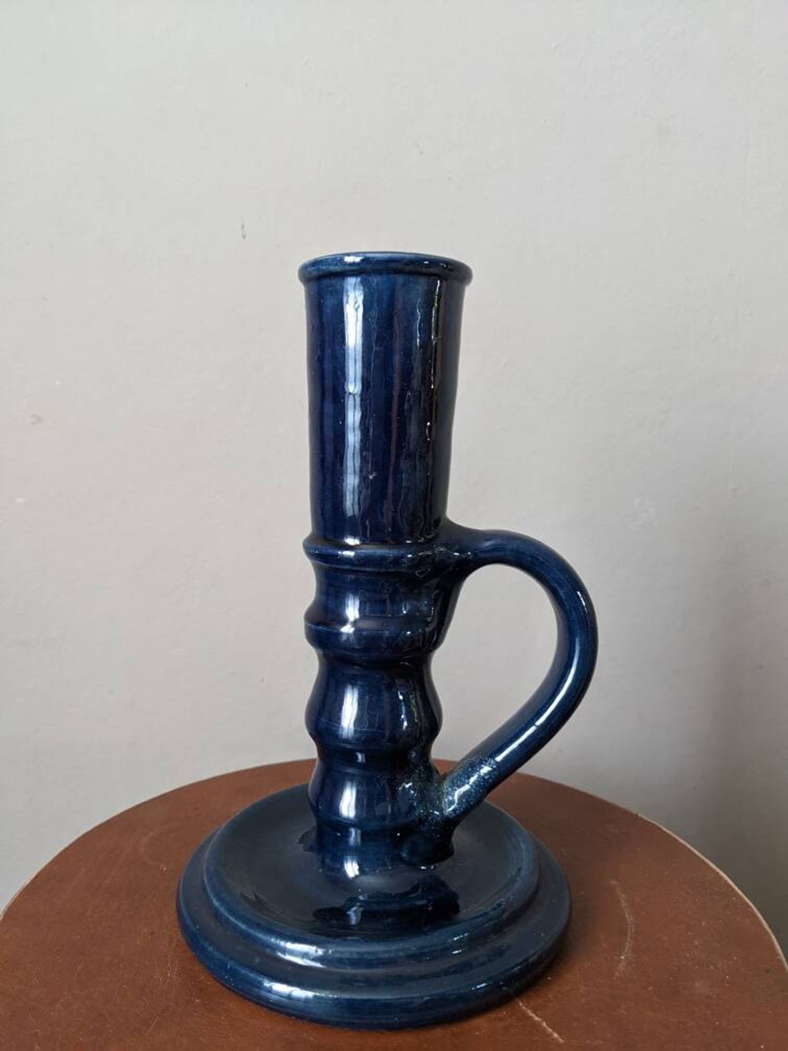 Bougeoir à main en céramique artisanale