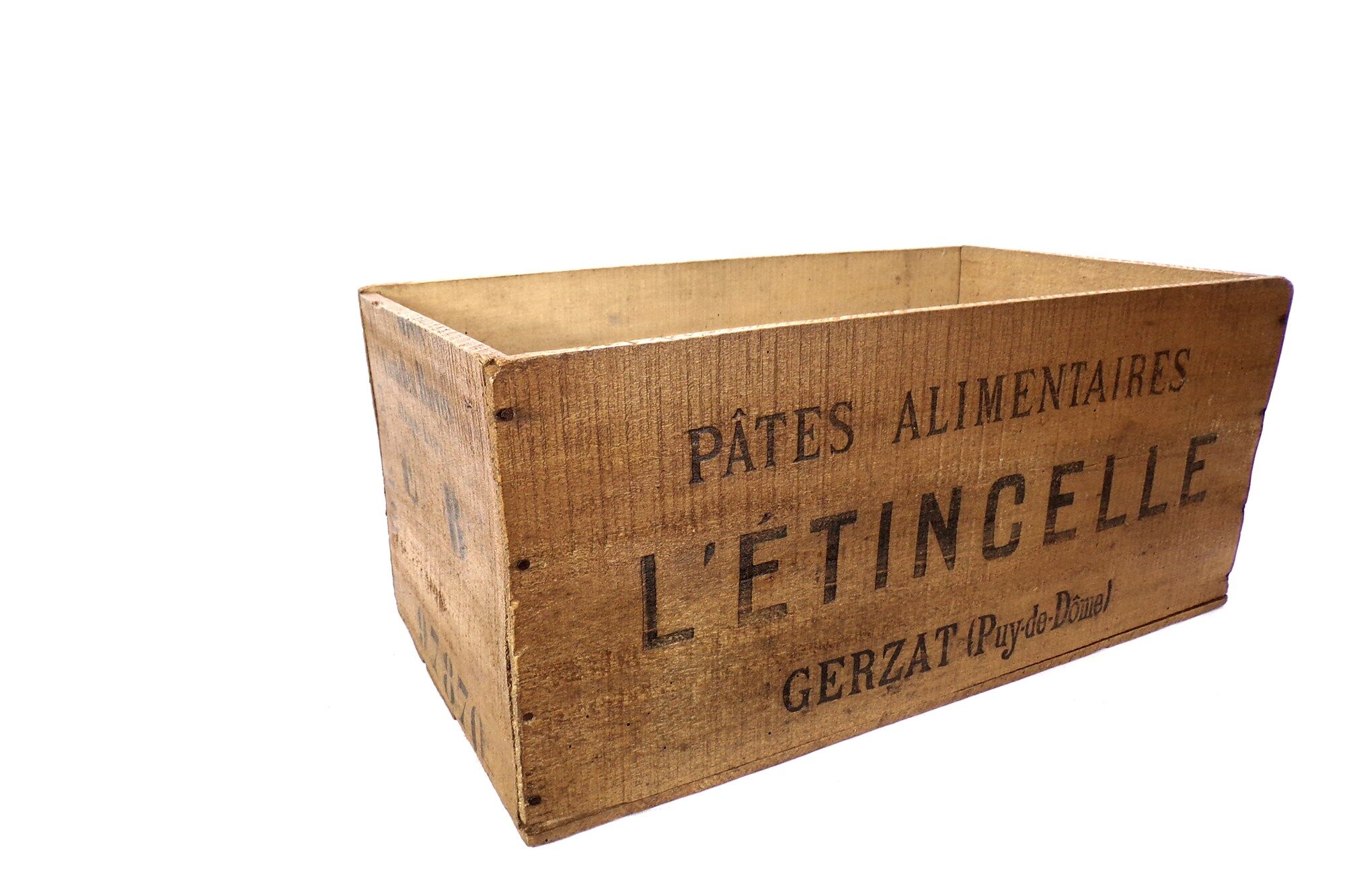 Old advertising wooden case