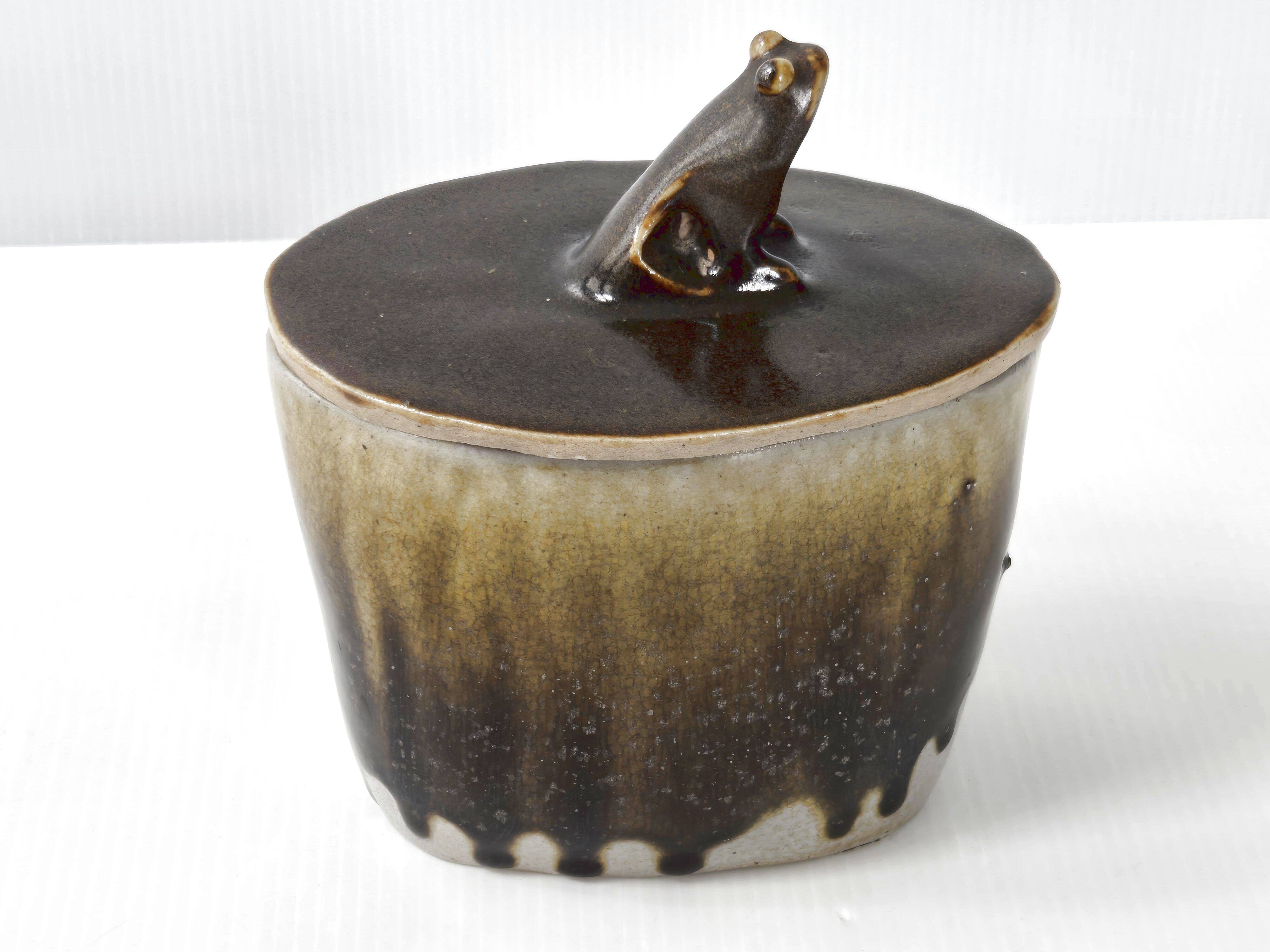 Vintage stoneware candy box