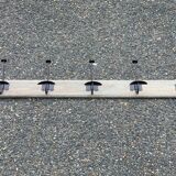 Solid wood and steel coat rack with 5 hooks