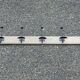Solid wood and steel coat rack with 5 hooks