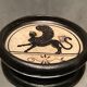 Cup decorated with winged sphinx in Ciboure sandstone signed Marie Fernandez