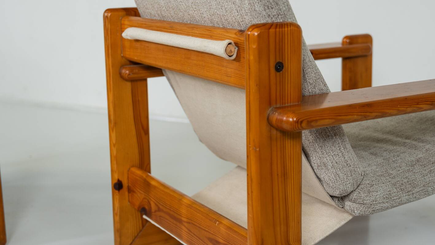 Paire de chaises longues modernes du milieu du siècle