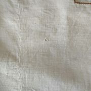 Antique linen tablecloth embroidered with flowers
