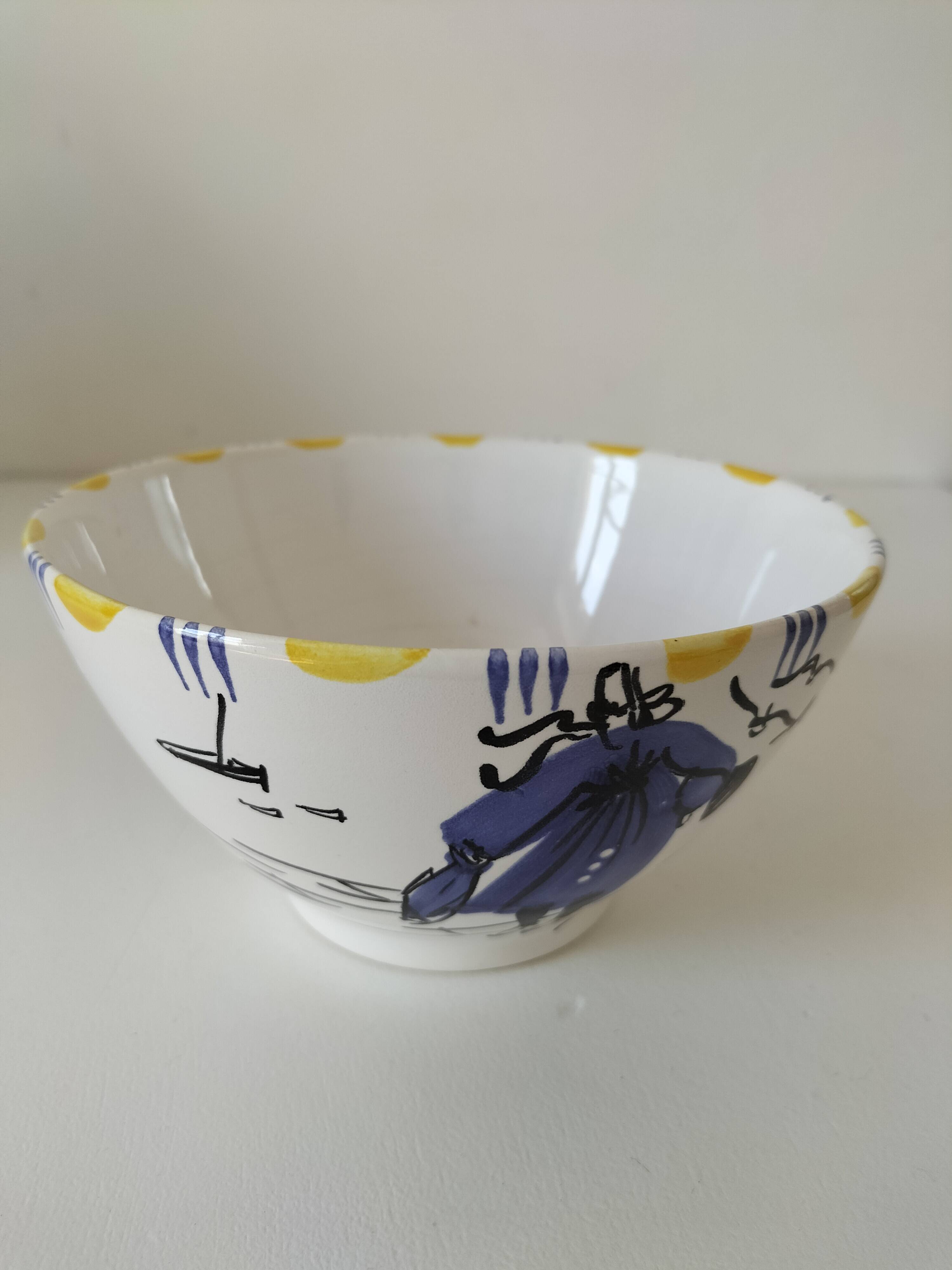 Revisited Breton bowl – Original signed painting – Unique piece