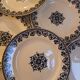 12 flat plates Terre de Fer, Brienne model, HB&CIE manufacture