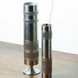 Pair of brutalist steel vases
