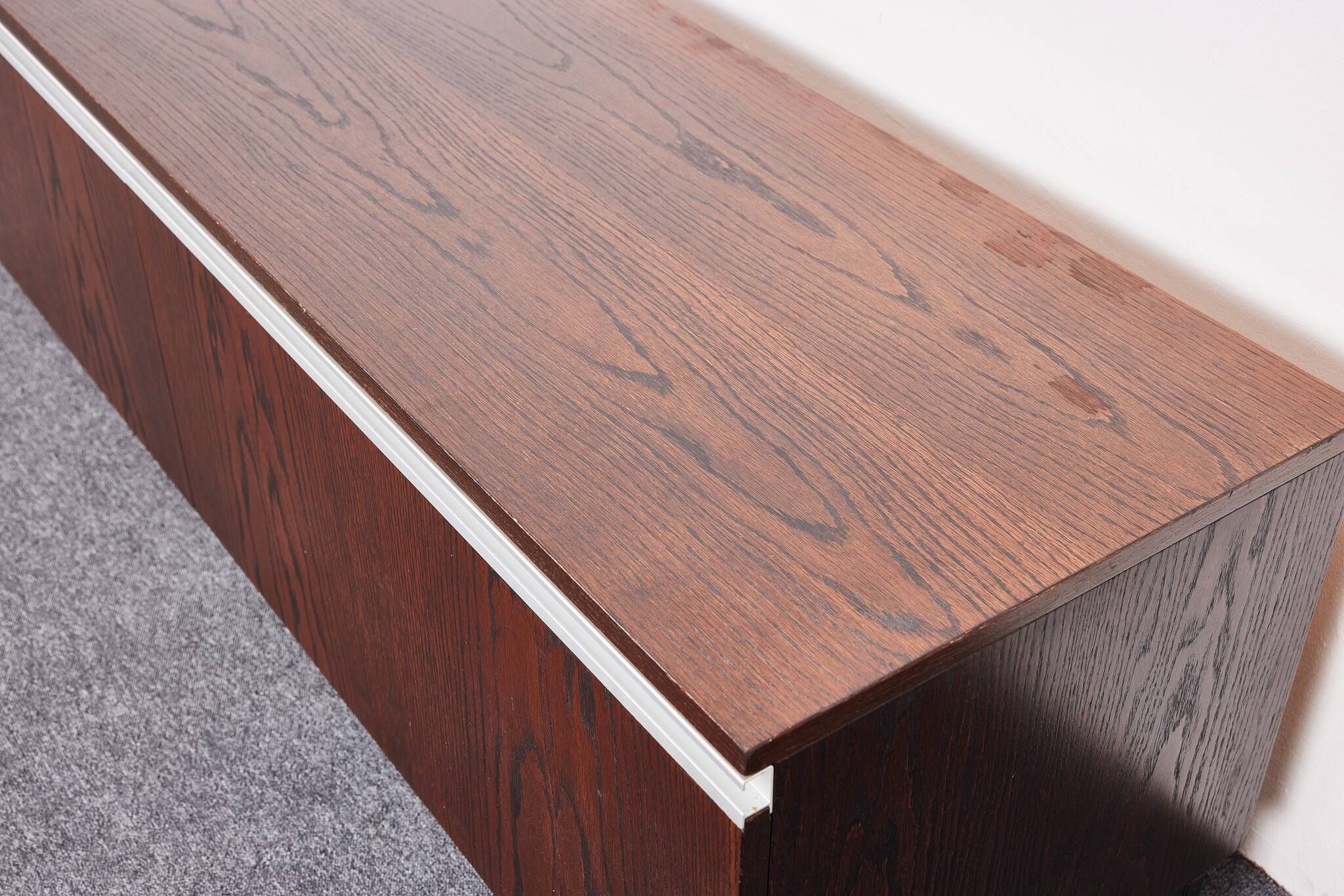 Mid Century Vintage, Oak veneered Media Sideboard by Torbjørn Afdal for Bruksbo, 1970s Norway
