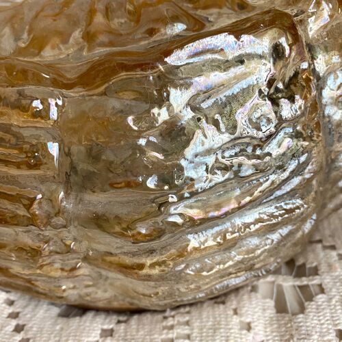 Plafonnier vintage verre ambré