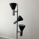 Lampadaire allemand en chrome 1970 3 lampes