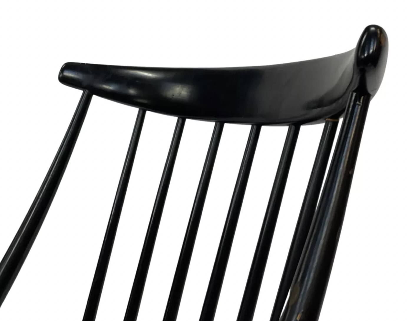 Fauteuil à bascule vintage Illum Wikkelso design danois