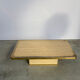 Vintage travertine and brass coffee table, 1970s