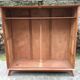 Vintage wardrobe compass feet with 3 sliding oak doors.