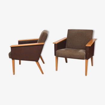 Paire de fauteuils visiteurs 1970