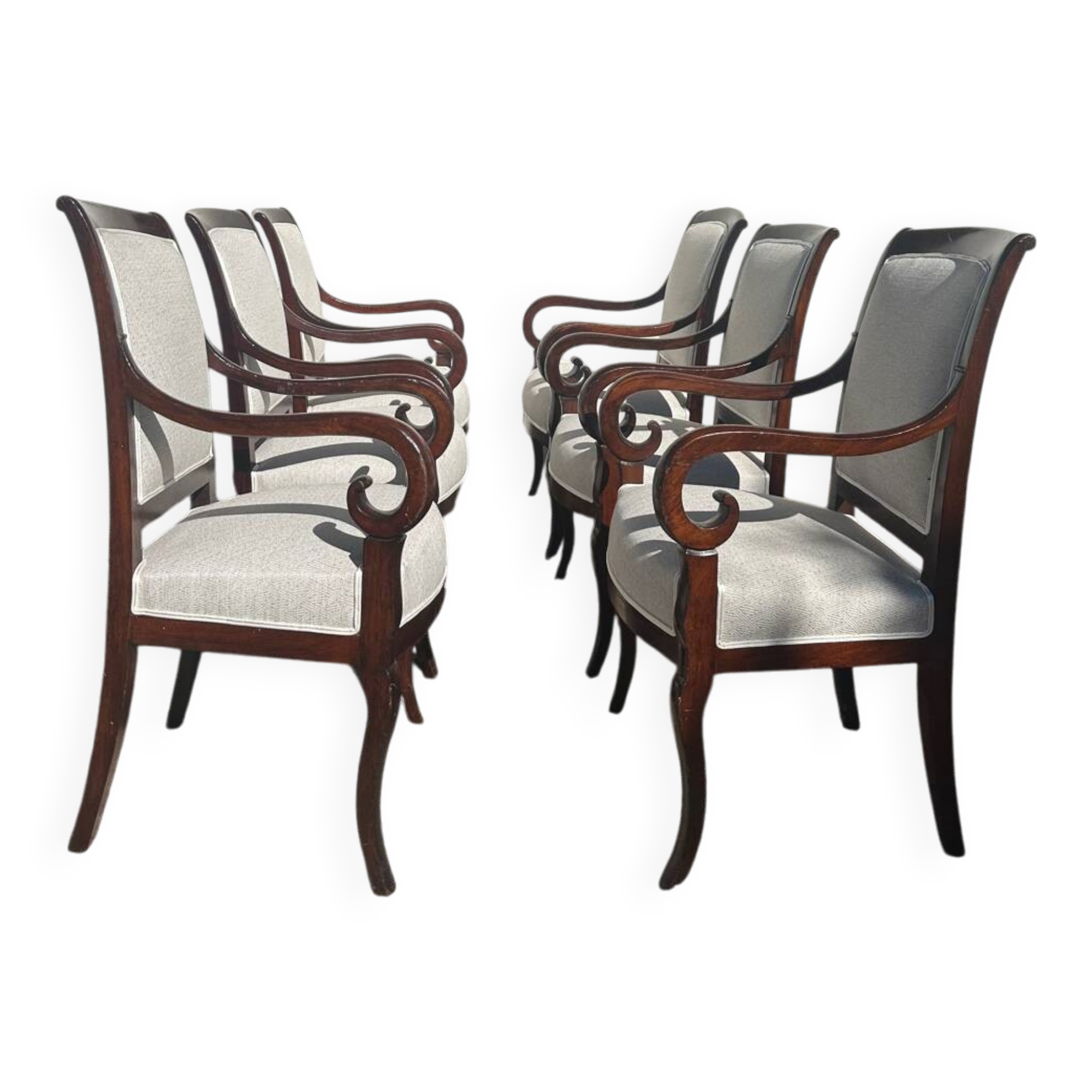 6 chairs from the Restauration period, circa 1815-1848