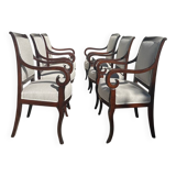 6 chairs from the Restauration period, circa 1815-1848