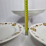 Set of three compotiers and presentation dishes "Boch Frères" (Made in Belgium)