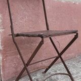 Foldable wrought iron chair
