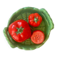 Vintage earthenware set – tomato salt and pepper shakers.