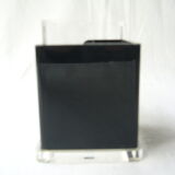 Vintage pencil jar in black and white plexiglass