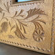 Antique hand carved  frame solid wood  19.5 cm x 13.5 cm